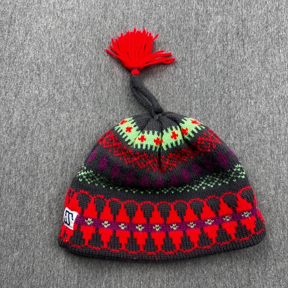 Murray Merkley Sportswear Winter Knit Hat Beanie Tassel Cotton Ski Sled Snow